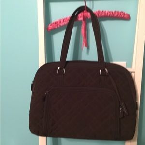 Vera Bradley-Chocolate Brown Quilted Computer Bag